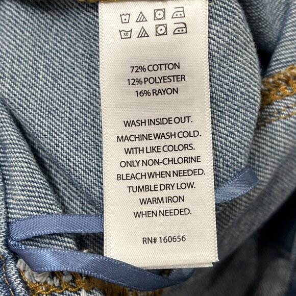 Sincerely Jules Y2K Dress Womens L Denim Strapless Cropped Wide Leg Smocked - Picture 14 of 14